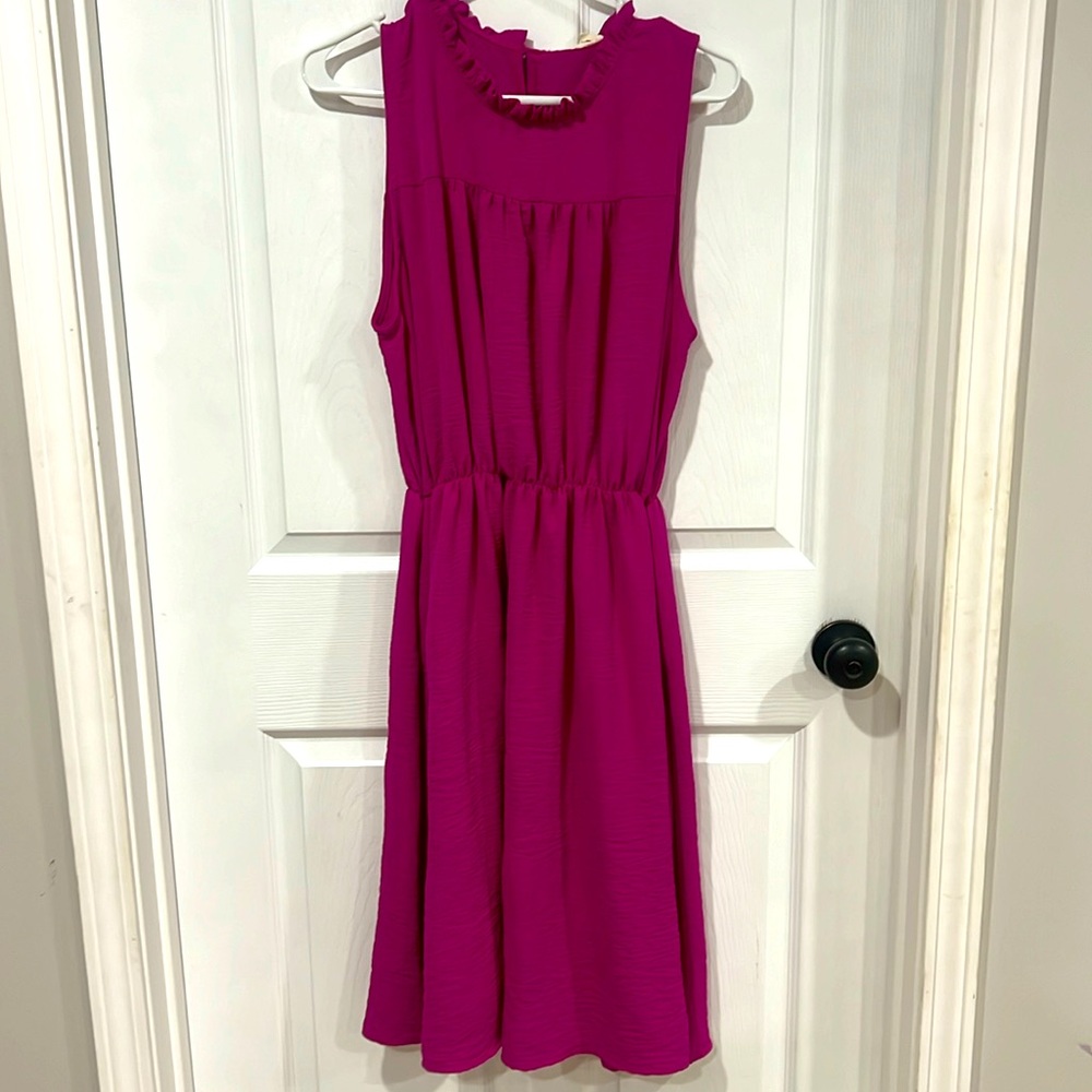 Magenta Sleeveless Dress